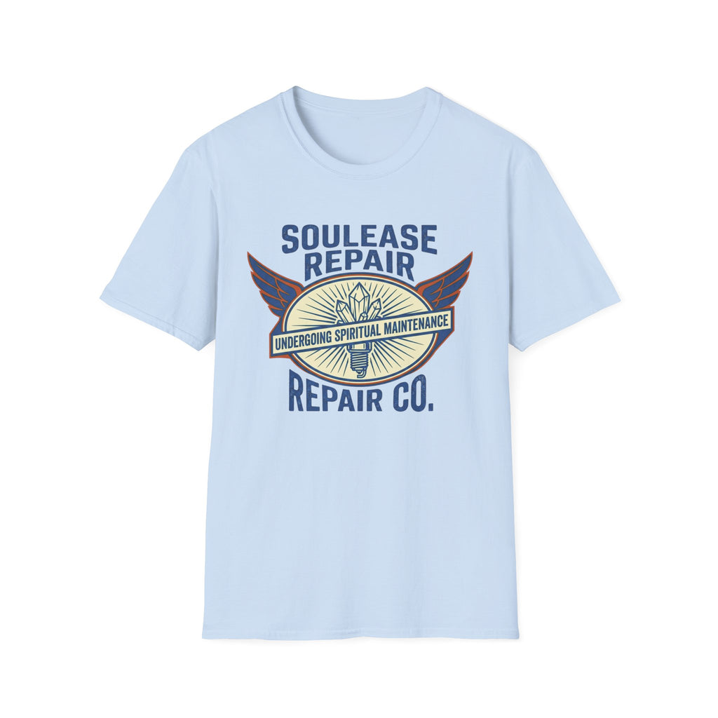 Soulease Repair Tee | “Undergoing Spiritual Maintenance” Vintage Wings T-Shirt