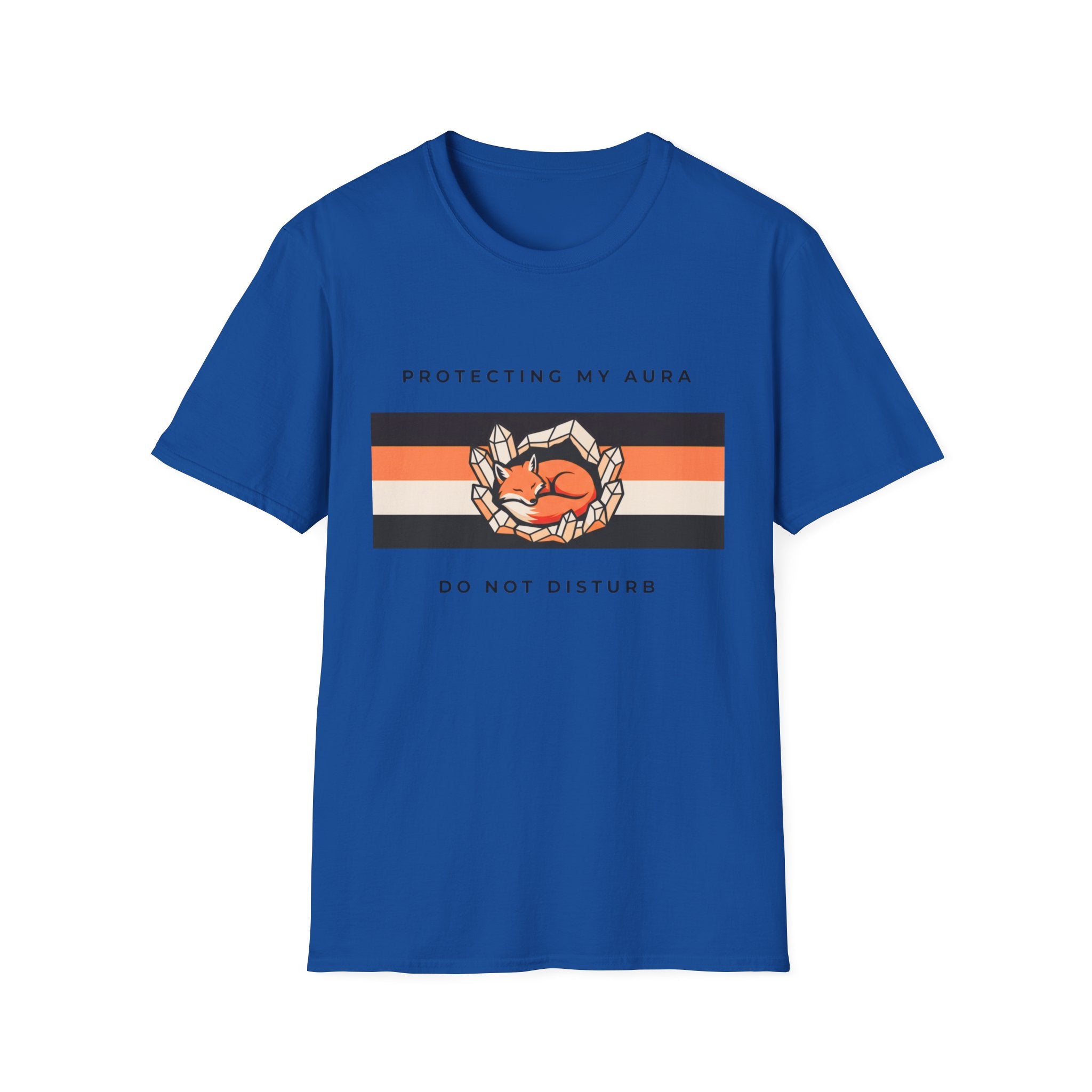 Protecting My Aura T‑Shirt | Cute Sleeping Fox Graphic Tee (Do Not Disturb)