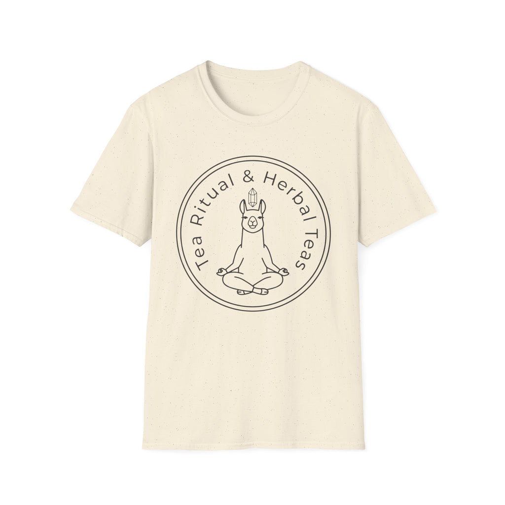 Llama Tea Ritual T-Shirt | 'Tea Ritual & Herbal Teas' Minimal Graphic Tee