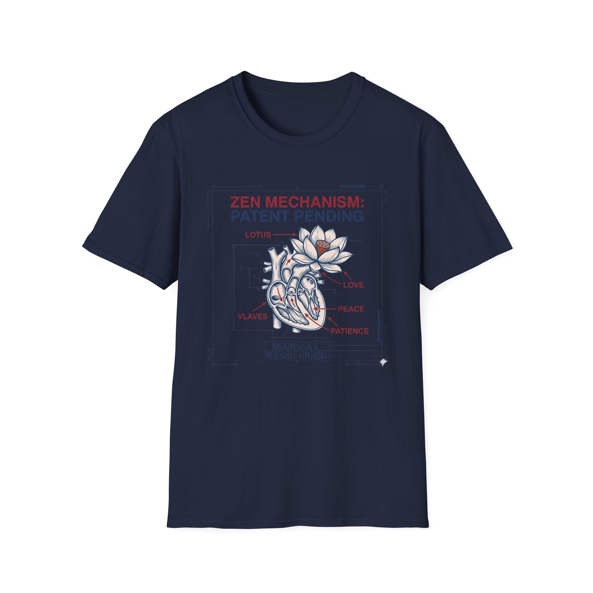 Zen Mechanism: Patent Pending T-Shirt | Lotus Heart Anatomy Graphic Tee