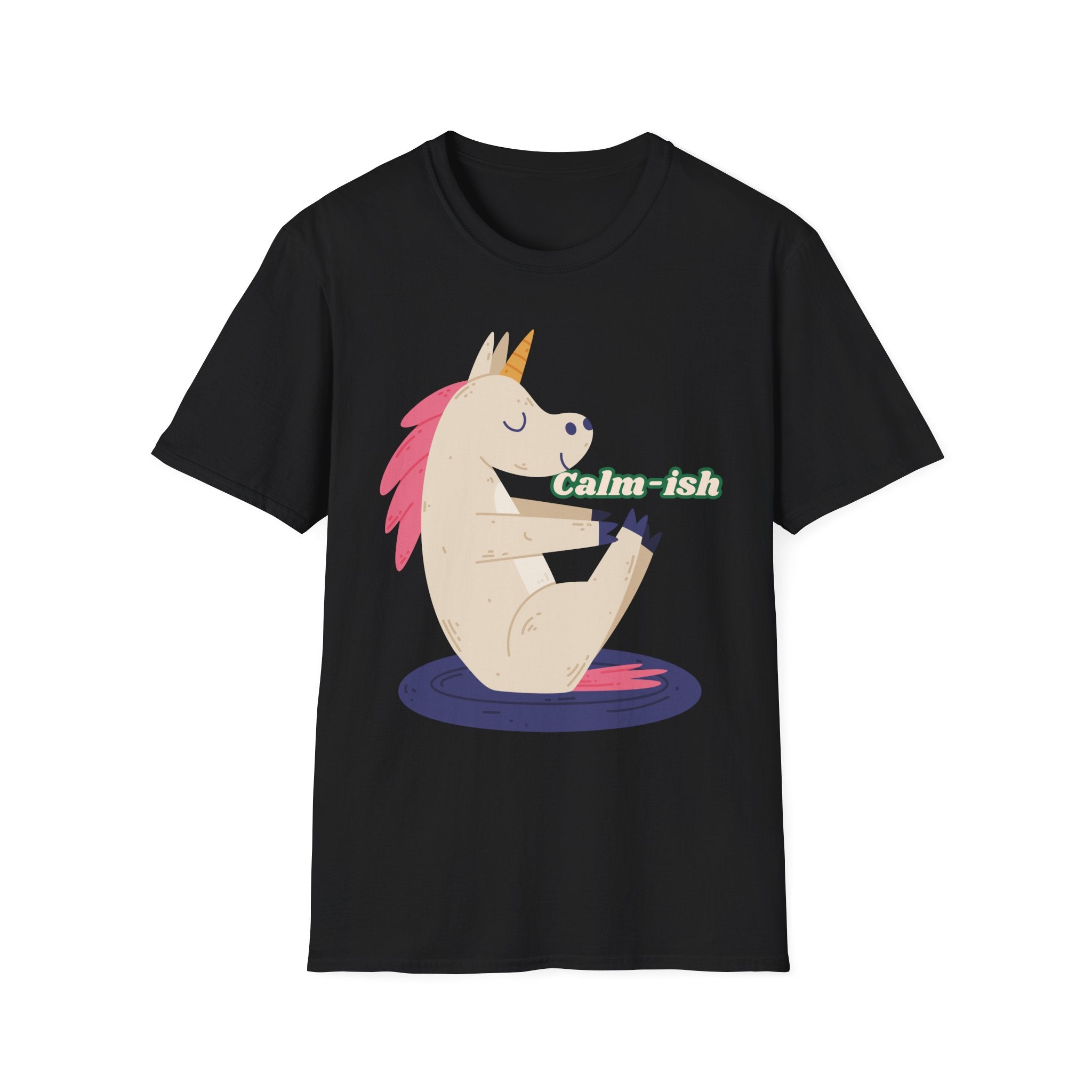 Calm-ish Unicorn T‑Shirt | Relaxed Yoga Cute Graphic Tee
