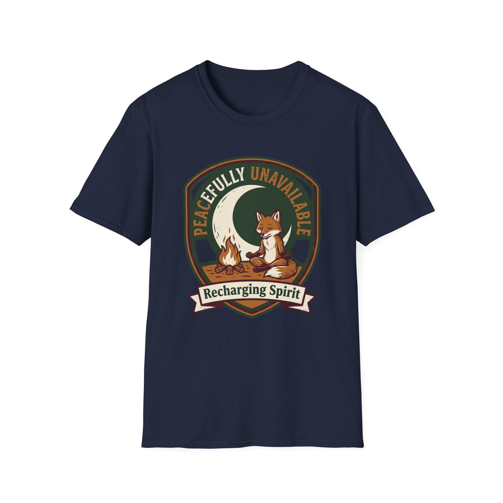 Peacefully Unavailable Fox T-Shirt | Recharging Spirit Graphic Tee