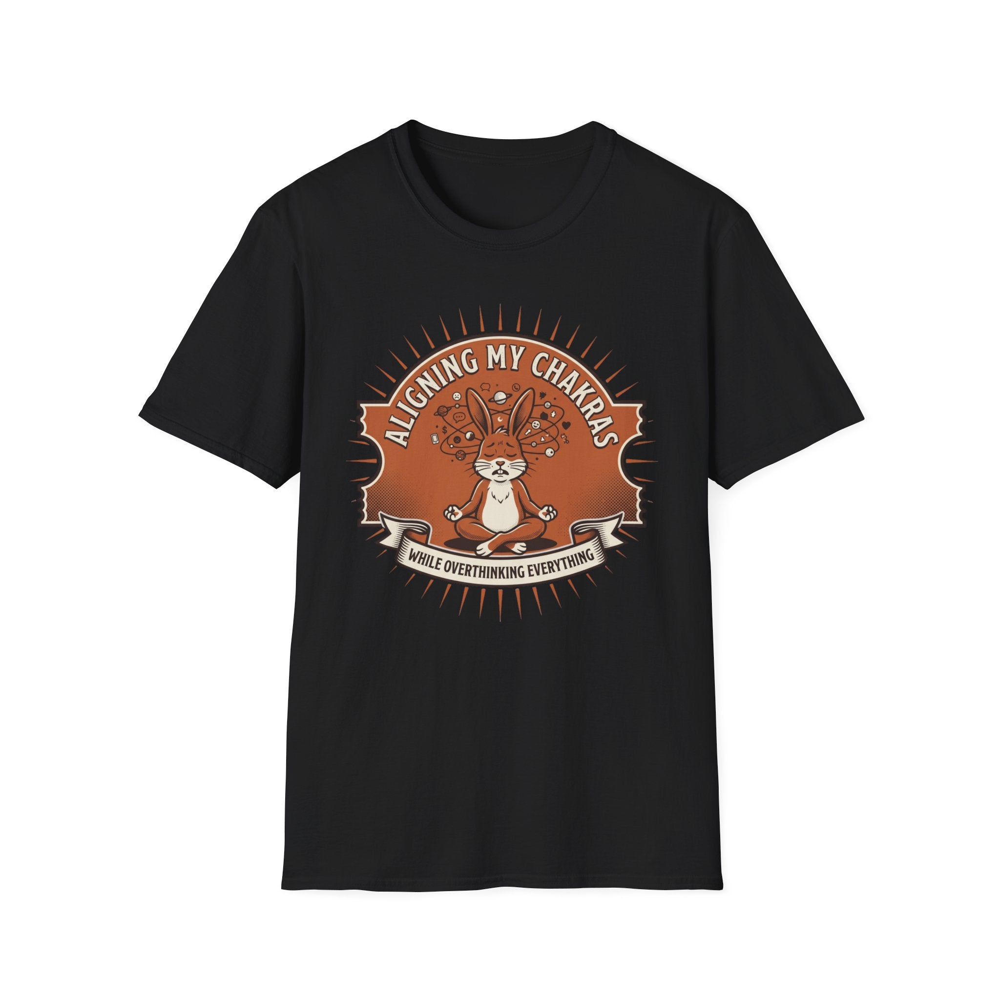 Aligning My Chakras T-Shirt | Cute Meditation Bunny Yoga Tee