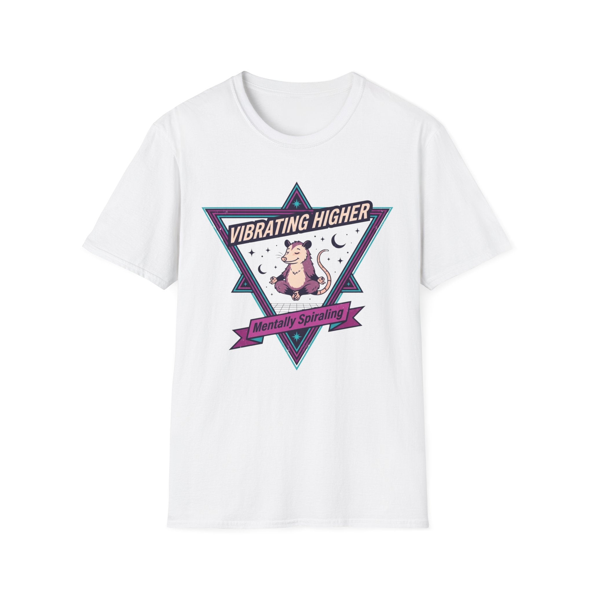 Vibrating Higher T-Shirt | ‘Mentally Spiraling’ Retro Rat Graphic Tee