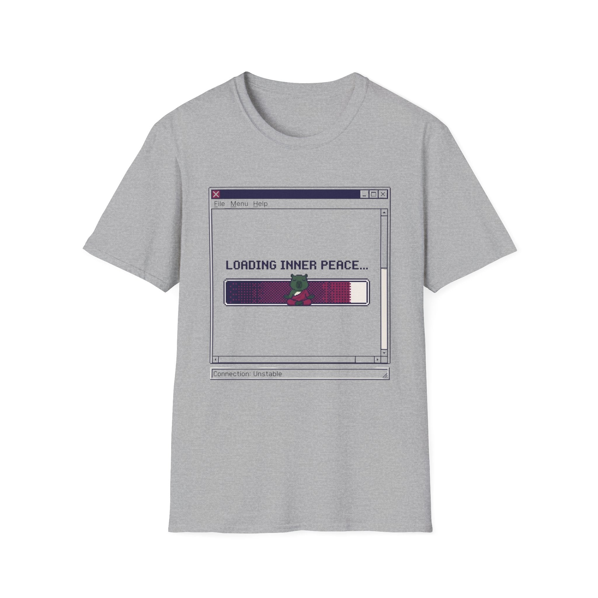 Loading Inner Peace T-Shirt | Retro Window Progress Bar Graphic Tee