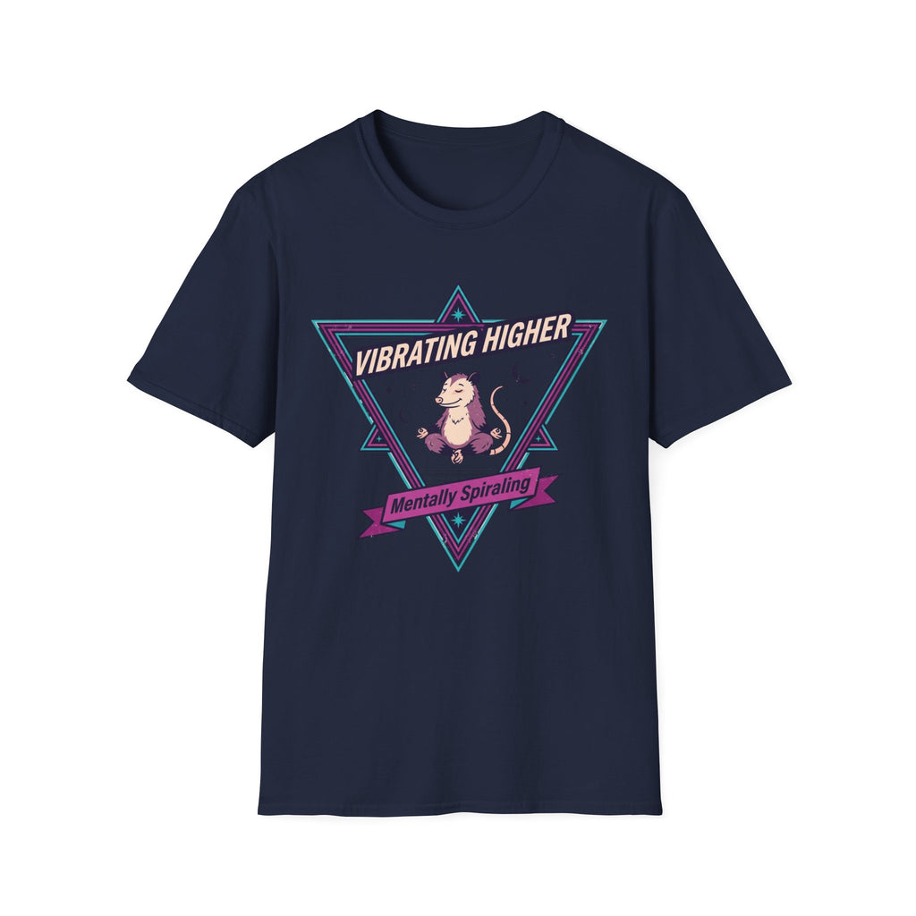 Vibrating Higher T-Shirt | ‘Mentally Spiraling’ Retro Rat Graphic Tee