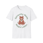 Serenity Now, Naps Later T-Shirt | Cute Meditating Cat Tee