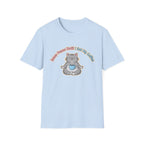 "Inner Peace Until I Get My Coffee" Cute Meditating Cat Graphic T-Shirt