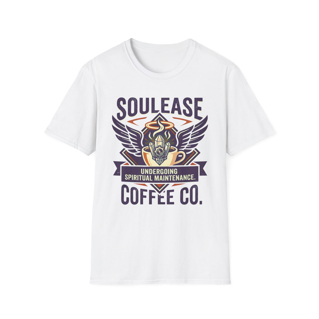 Soulease Coffee Co. T-Shirt | 'Undergoing Spiritual Maintenance' Winged Coffee Logo