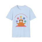 Sloth Yoga T‑Shirt | "Finding Peace, Losing Everything Else" Cute Floral Meditation Tee