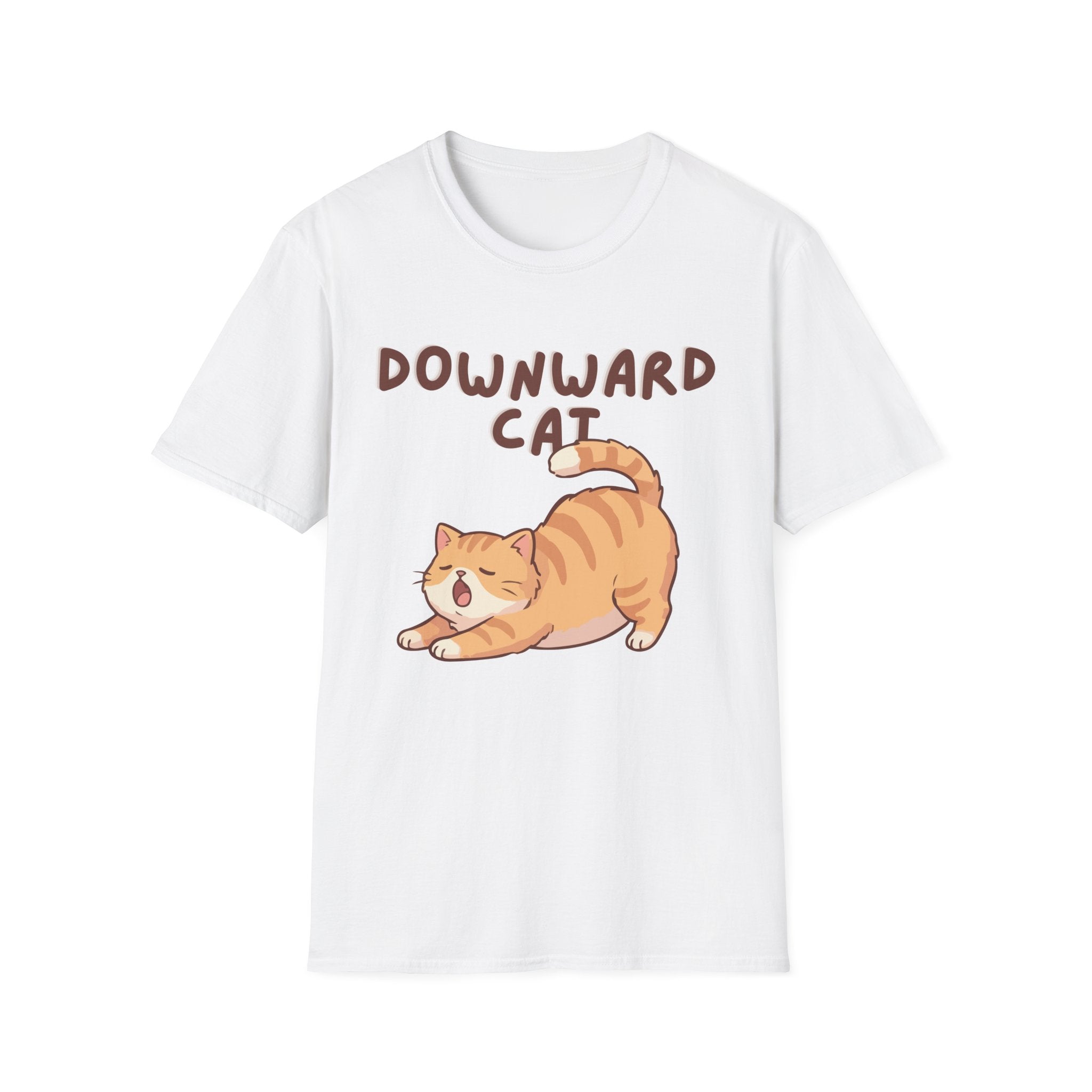 Downward Cat T-Shirt | Cute Yoga Cat Graphic Tee
