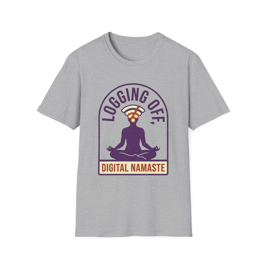 "Logging Off" Digital Namaste Meditation T-Shirt