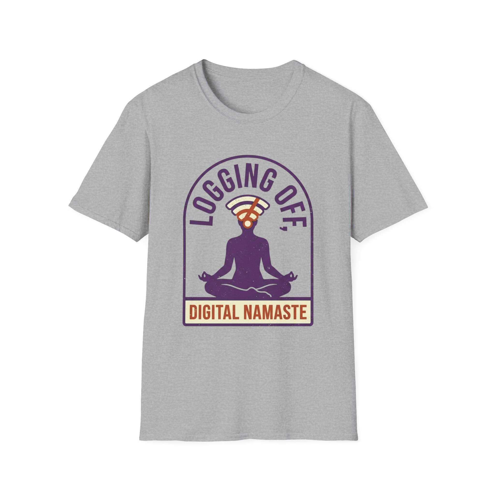 "Logging Off" Digital Namaste Meditation T-Shirt
