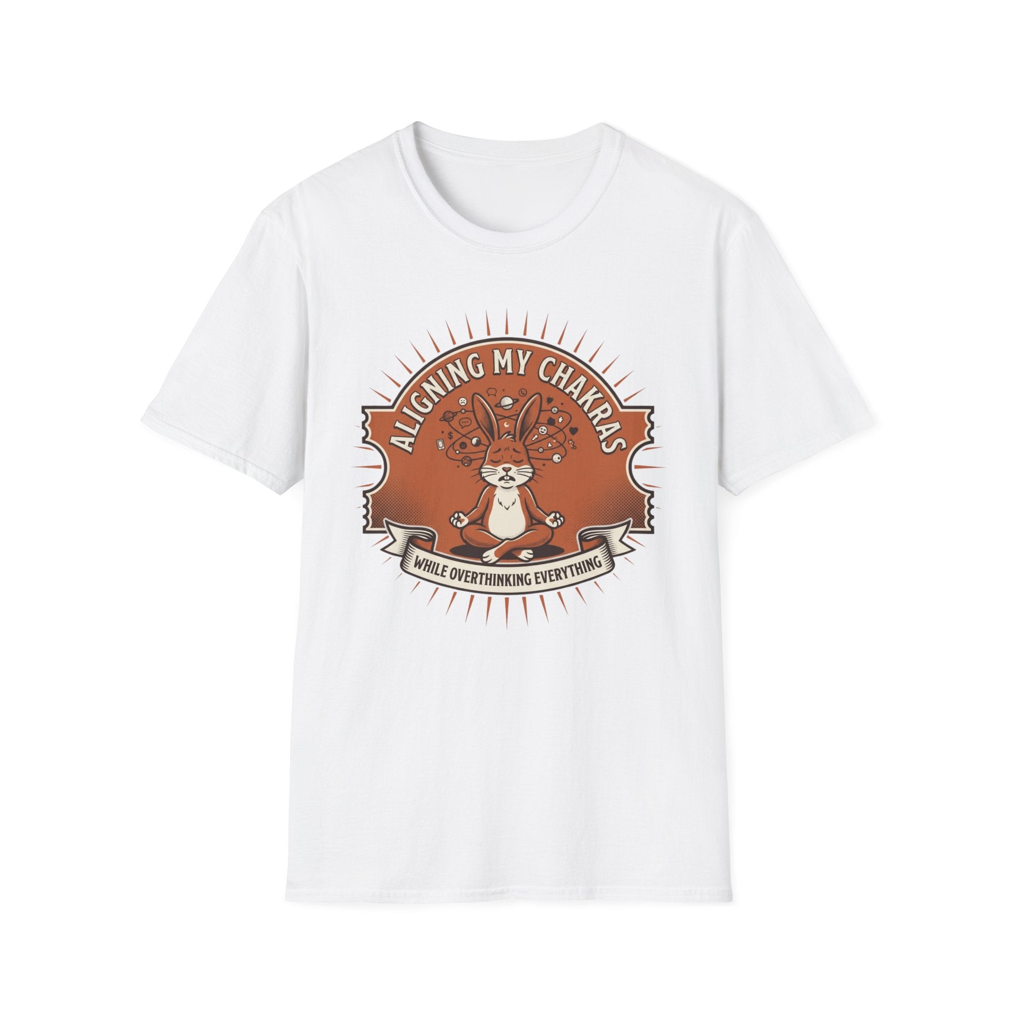 Aligning My Chakras T-Shirt | Cute Meditation Bunny Yoga Tee
