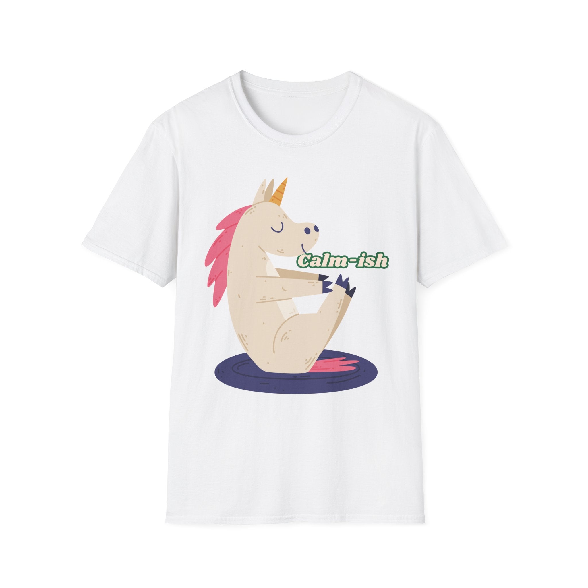Calm-ish Unicorn T‑Shirt | Relaxed Yoga Cute Graphic Tee