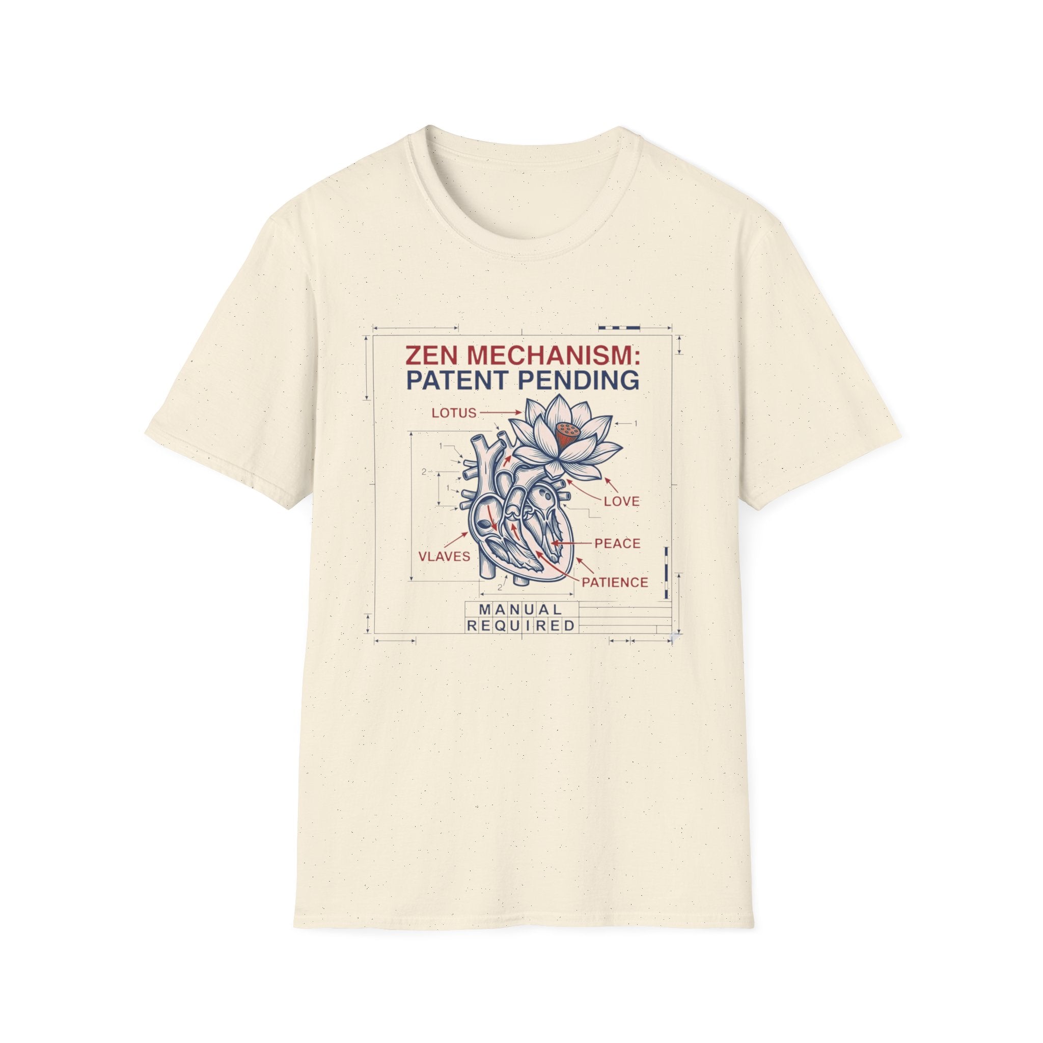 Zen Mechanism: Patent Pending T-Shirt | Lotus Heart Anatomy Graphic Tee