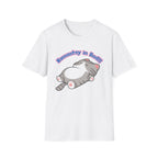 Namastay in Bed T-Shirt | Cute Lazy Cat Graphic Tee