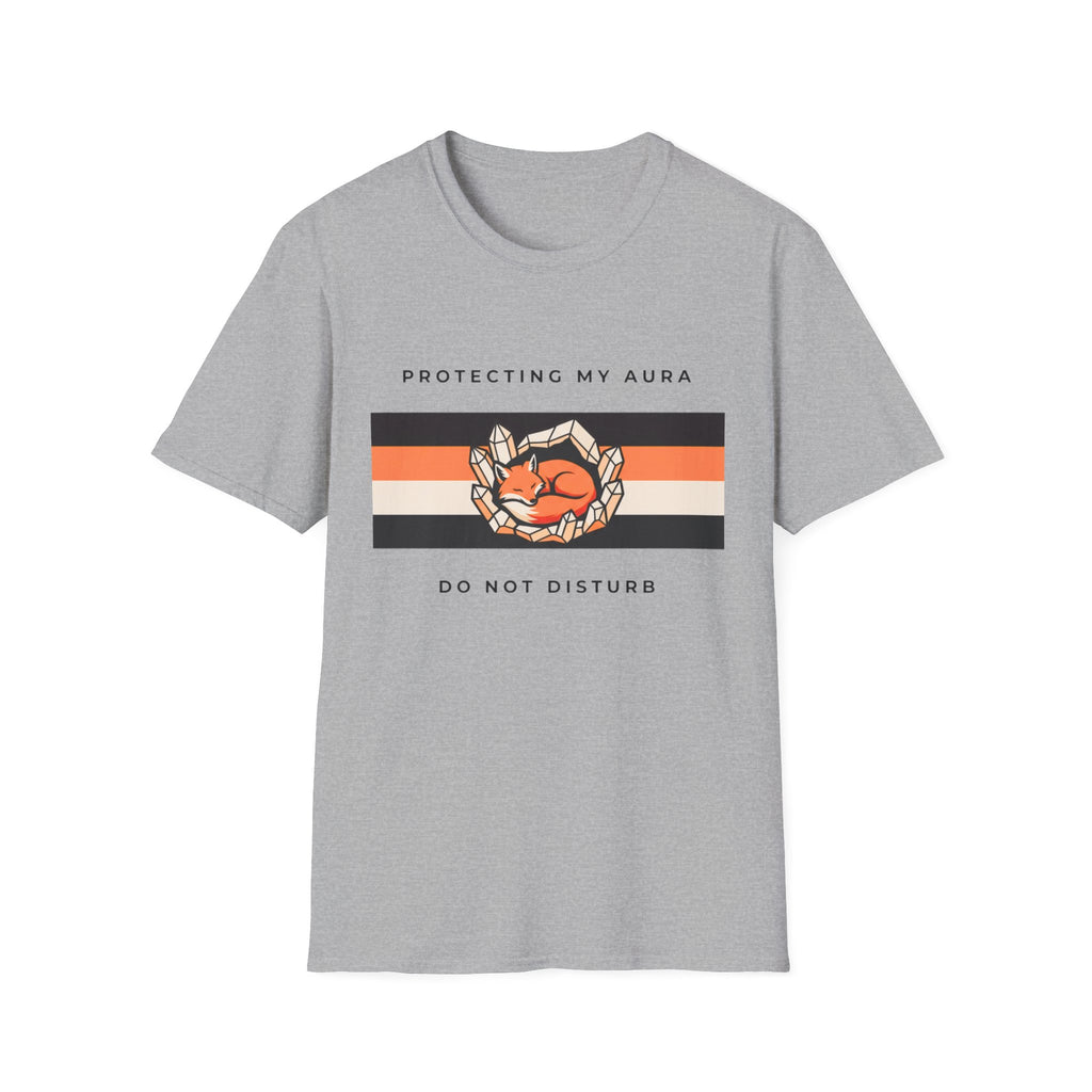 Protecting My Aura T‑Shirt | Cute Sleeping Fox Graphic Tee (Do Not Disturb)