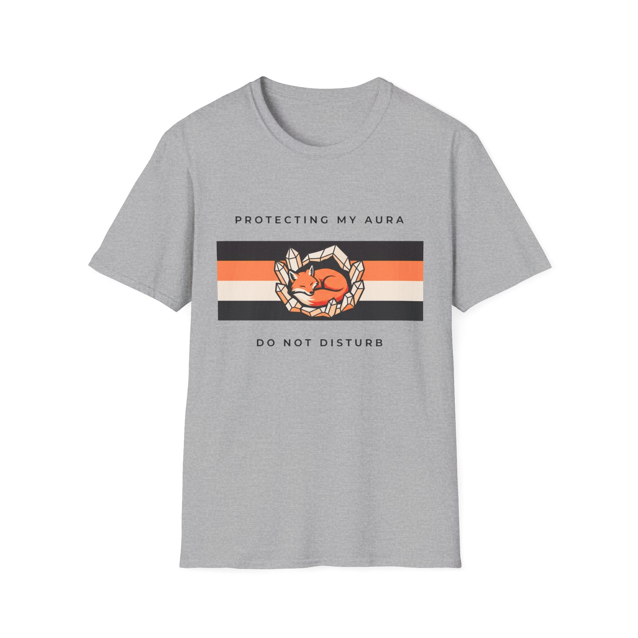 Protecting My Aura T‑Shirt | Cute Sleeping Fox Graphic Tee (Do Not Disturb)