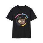 Namastay... Right Here Sloth T-Shirt | Cute Relaxed Yoga Tee