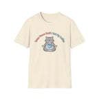"Inner Peace Until I Get My Coffee" Cute Meditating Cat Graphic T-Shirt