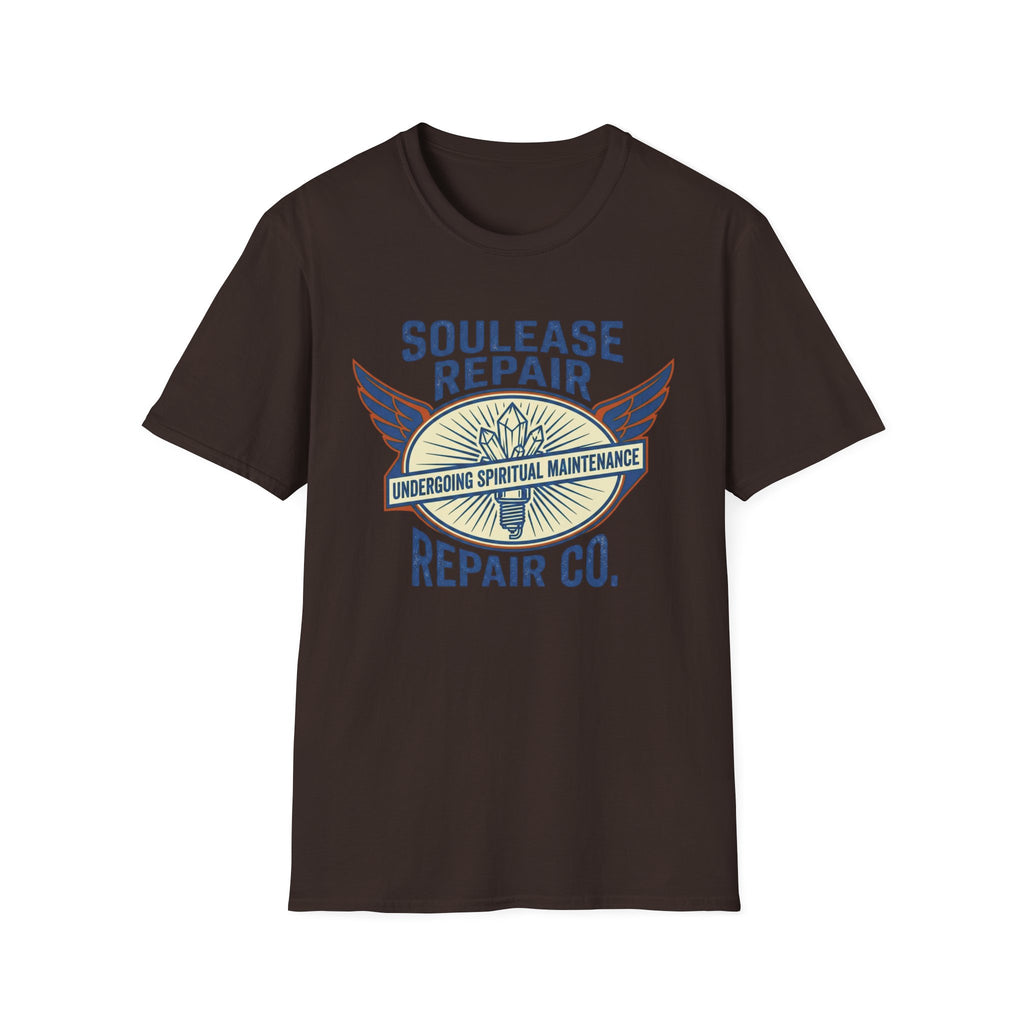 Soulease Repair Tee | “Undergoing Spiritual Maintenance” Vintage Wings T-Shirt