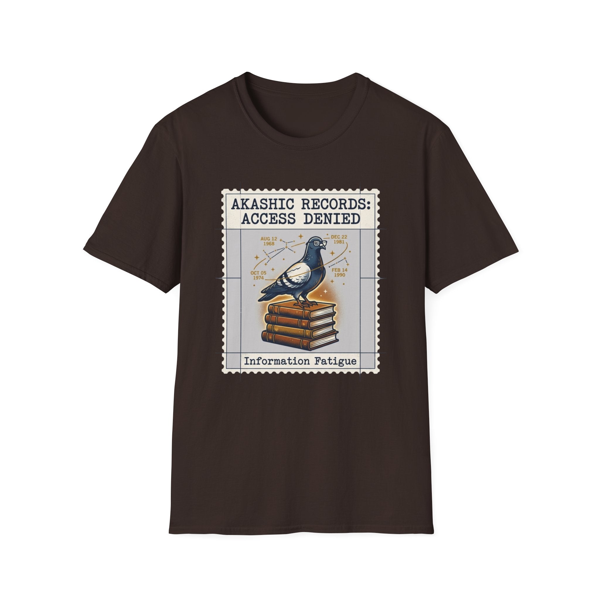 Akashic Records Access Denied T-Shirt | Vintage Pigeon & Books Spiritual Graphic Tee