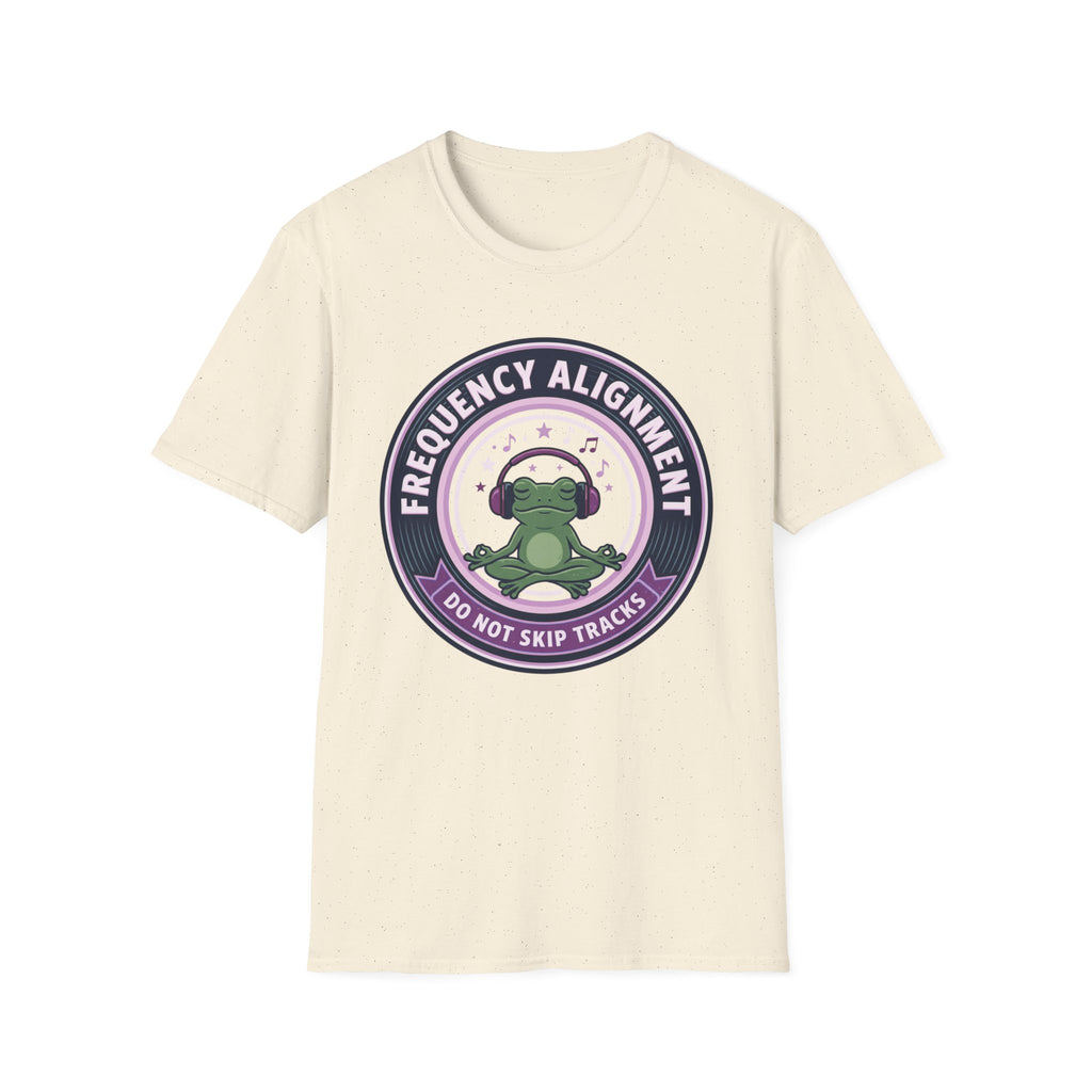 Frequency Alignment T-Shirt | Frog with Headphones “Do Not Skip Tracks”