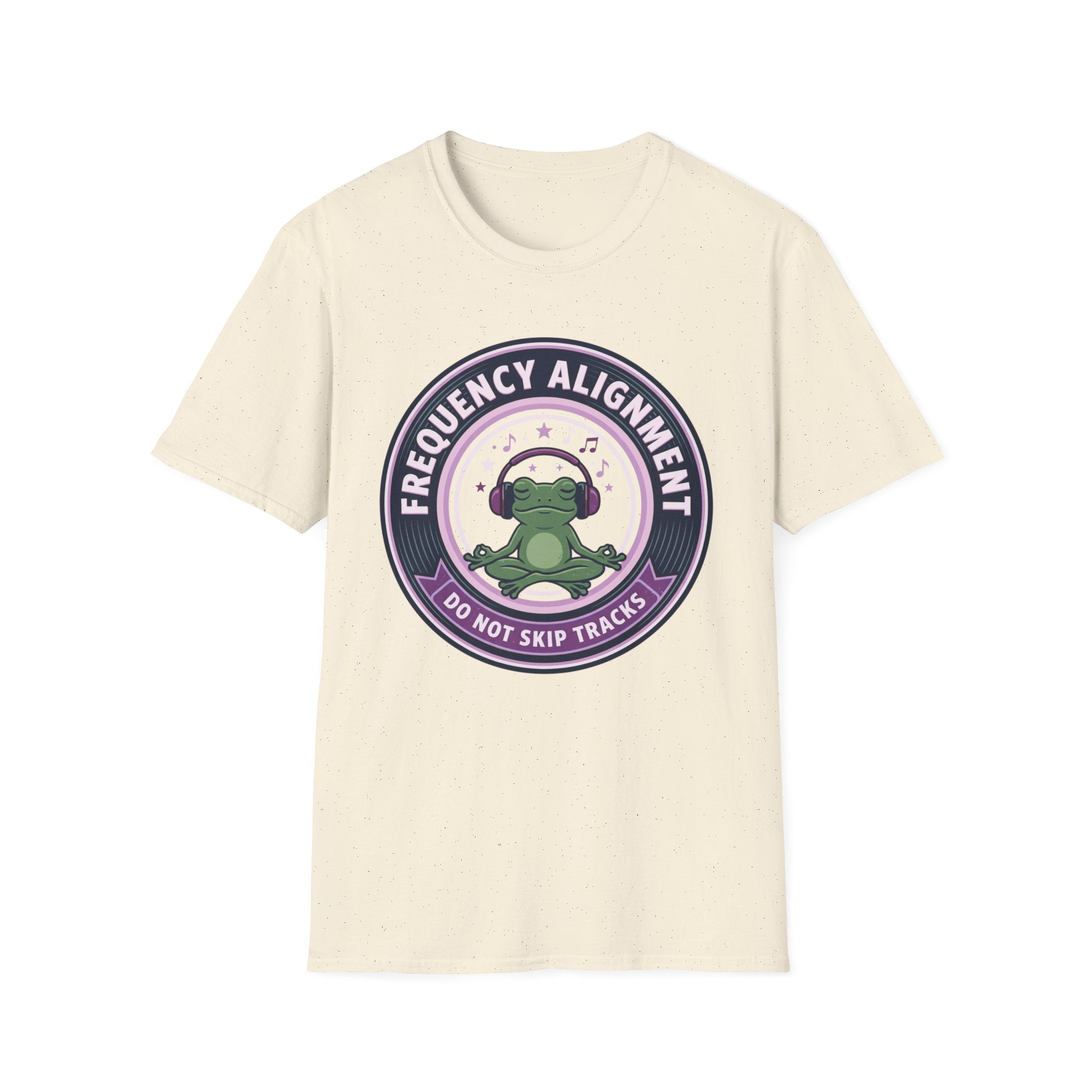 Frequency Alignment T-Shirt | Frog with Headphones “Do Not Skip Tracks”