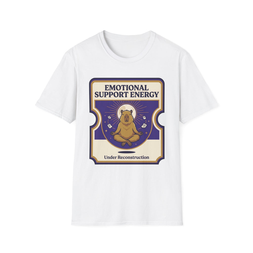 Emotional Support Energy T-Shirt | Cute Bear 'Under Reconstruction' Comfort Tee