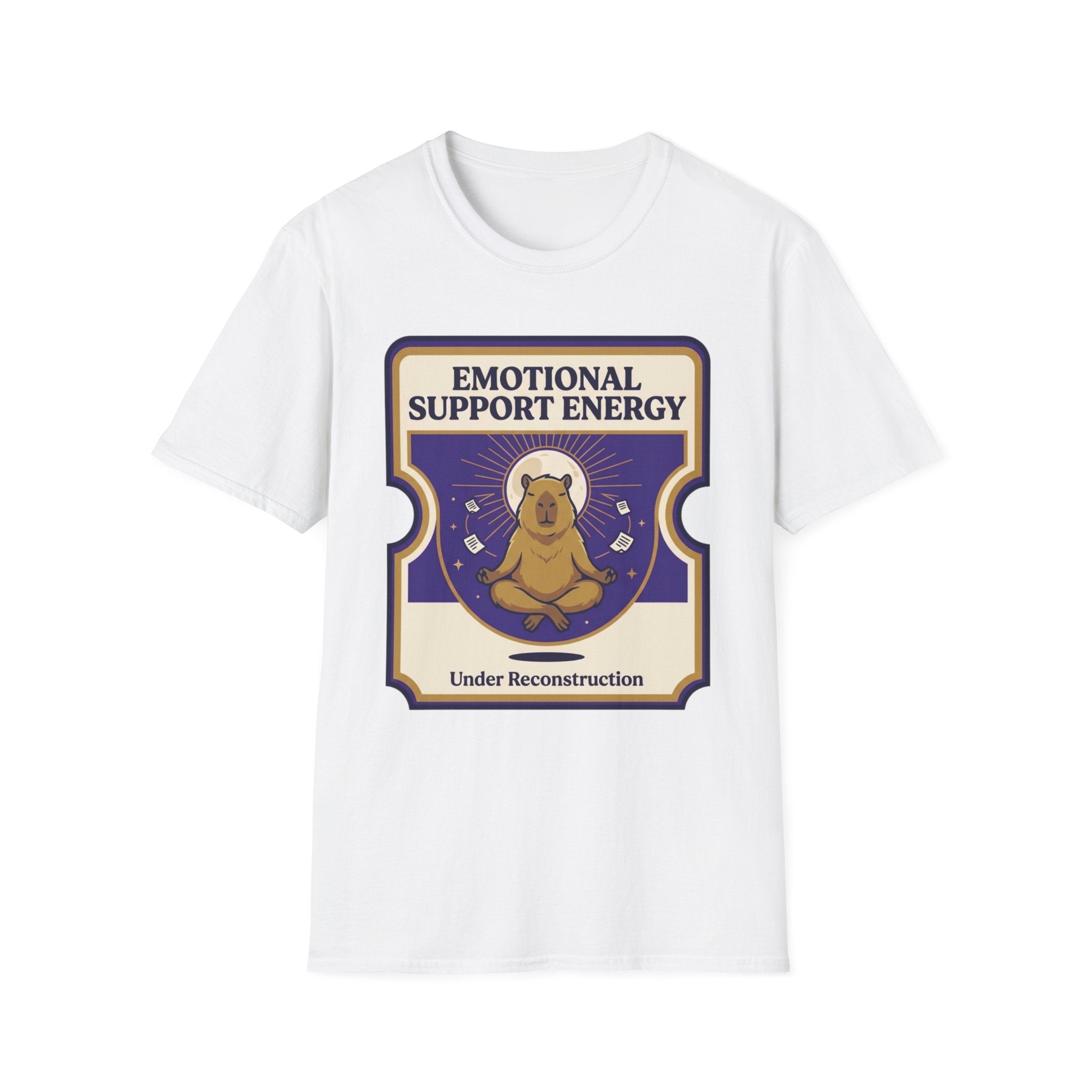 Emotional Support Energy T-Shirt | Cute Bear 'Under Reconstruction' Comfort Tee