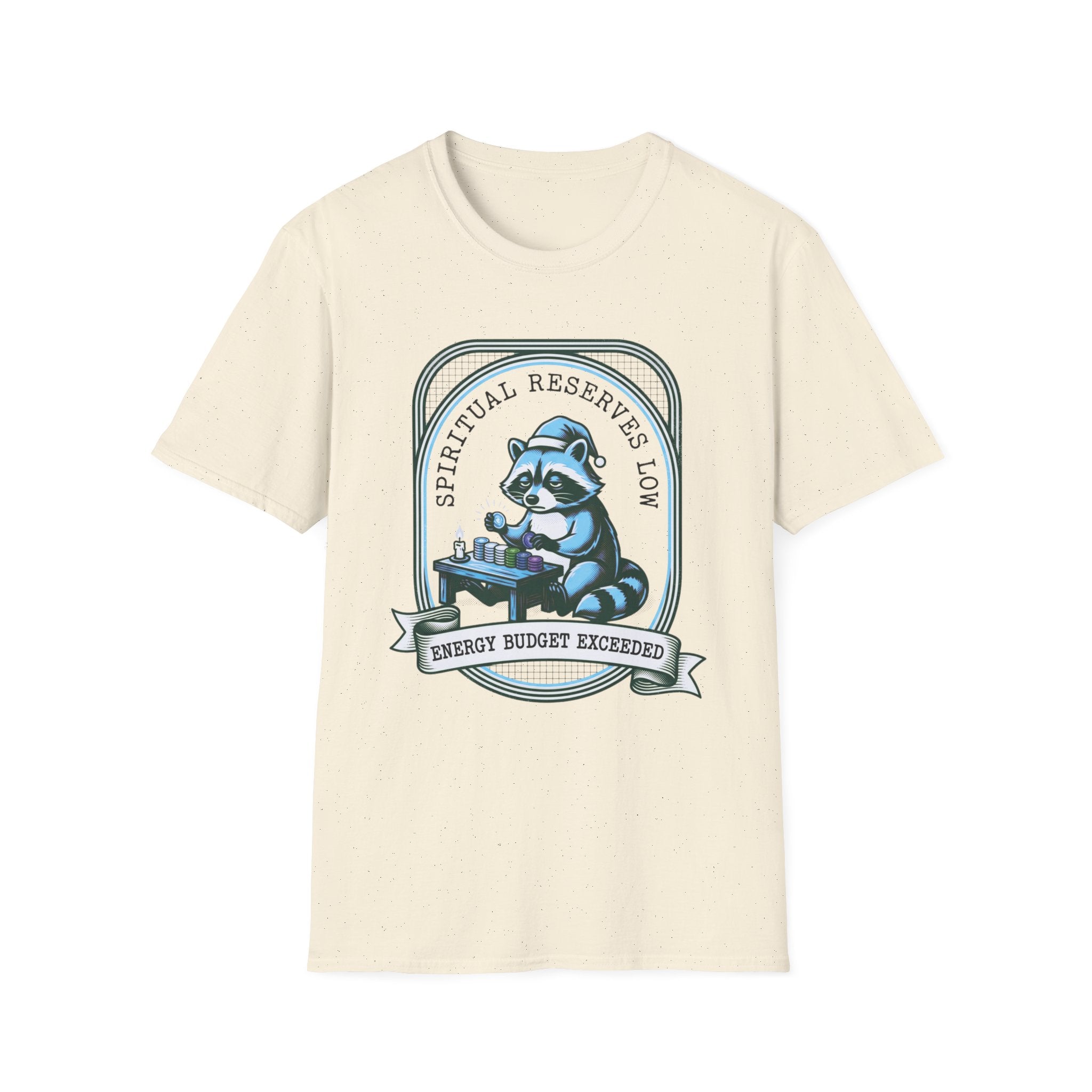 Raccoon 'Spiritual Reserves Low' Graphic T-Shirt
