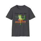 Peace, Love, and Mild Anxiety T-Shirt | Funny Yoga Frog Graphic Tee