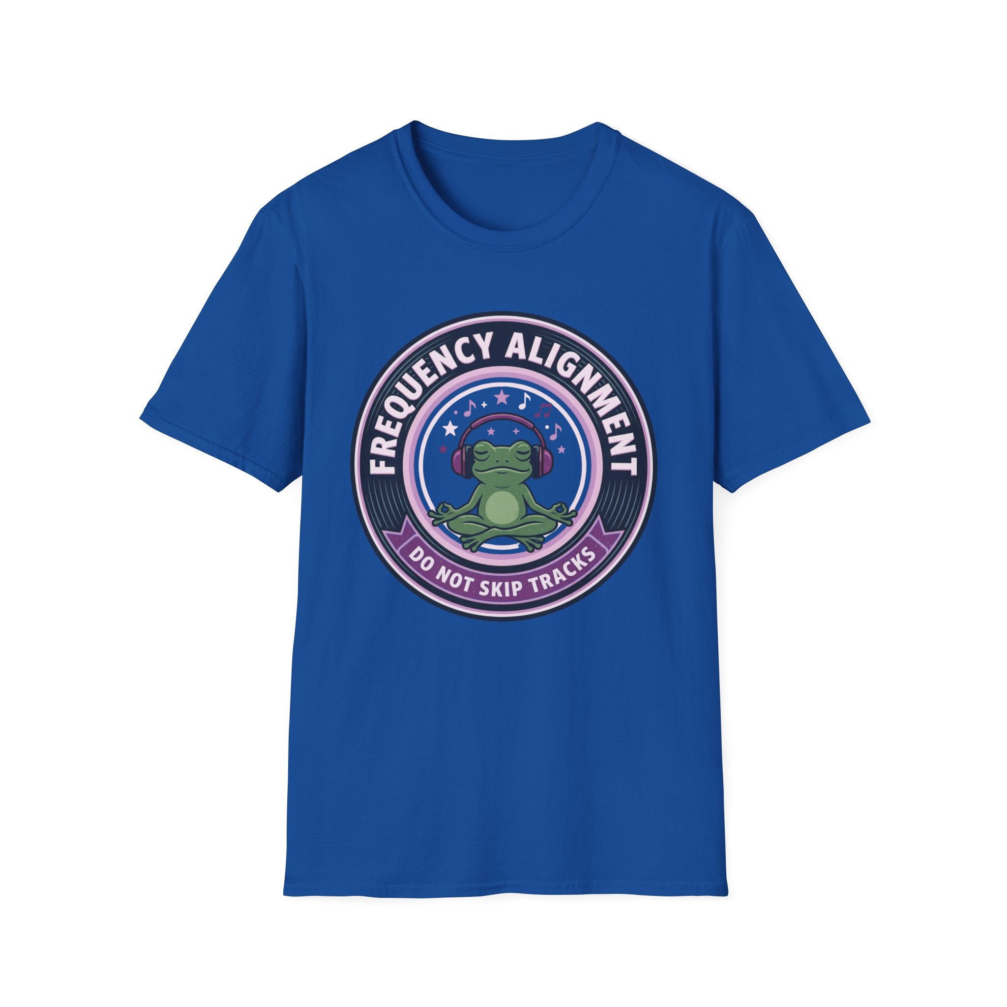 Frequency Alignment T-Shirt | Frog with Headphones “Do Not Skip Tracks”
