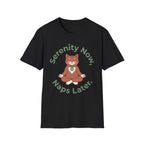 Serenity Now, Naps Later T-Shirt | Cute Meditating Cat Tee