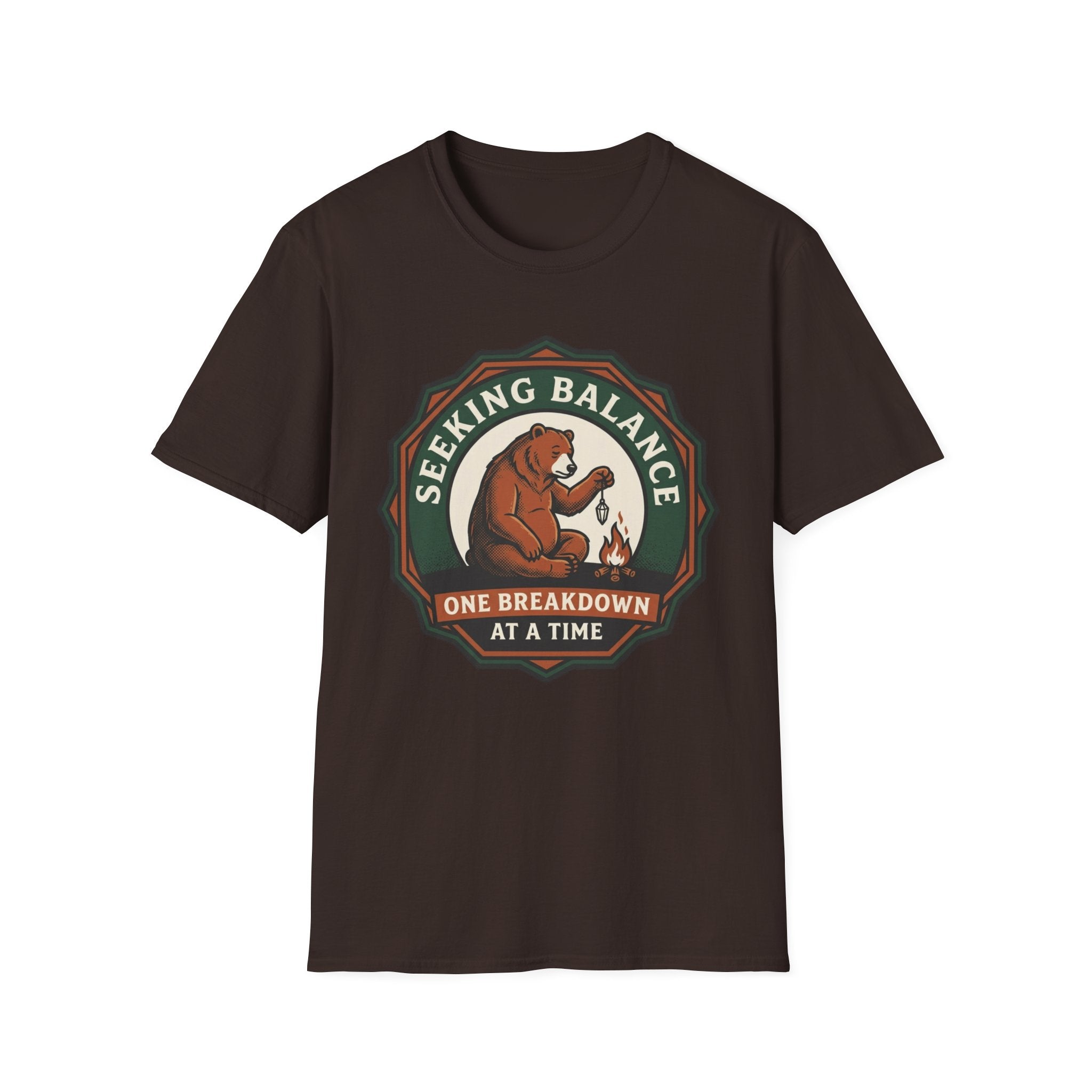 Seeking Balance Bear T-Shirt | "One Breakdown at a Time" Mental Health Awareness Tee