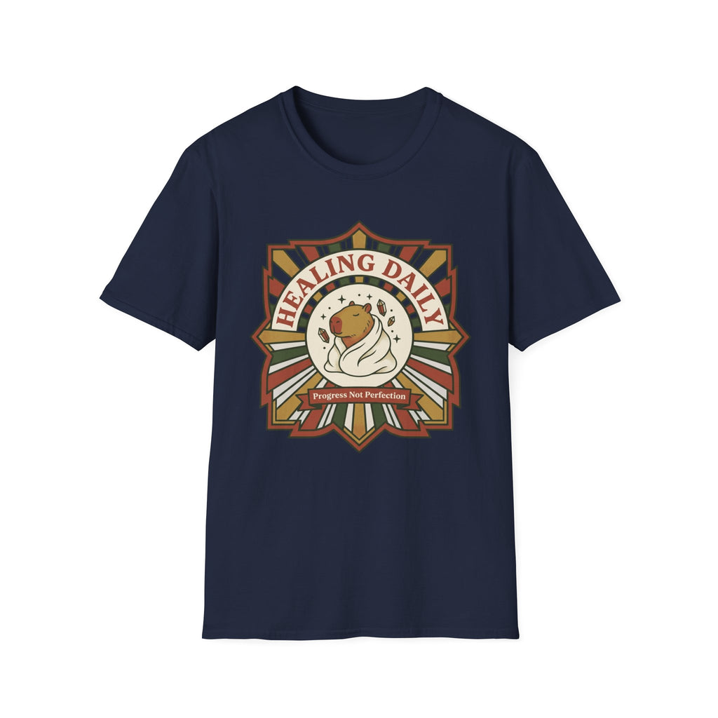 "Healing Daily" Cozy Spiritual Graphic T-Shirt