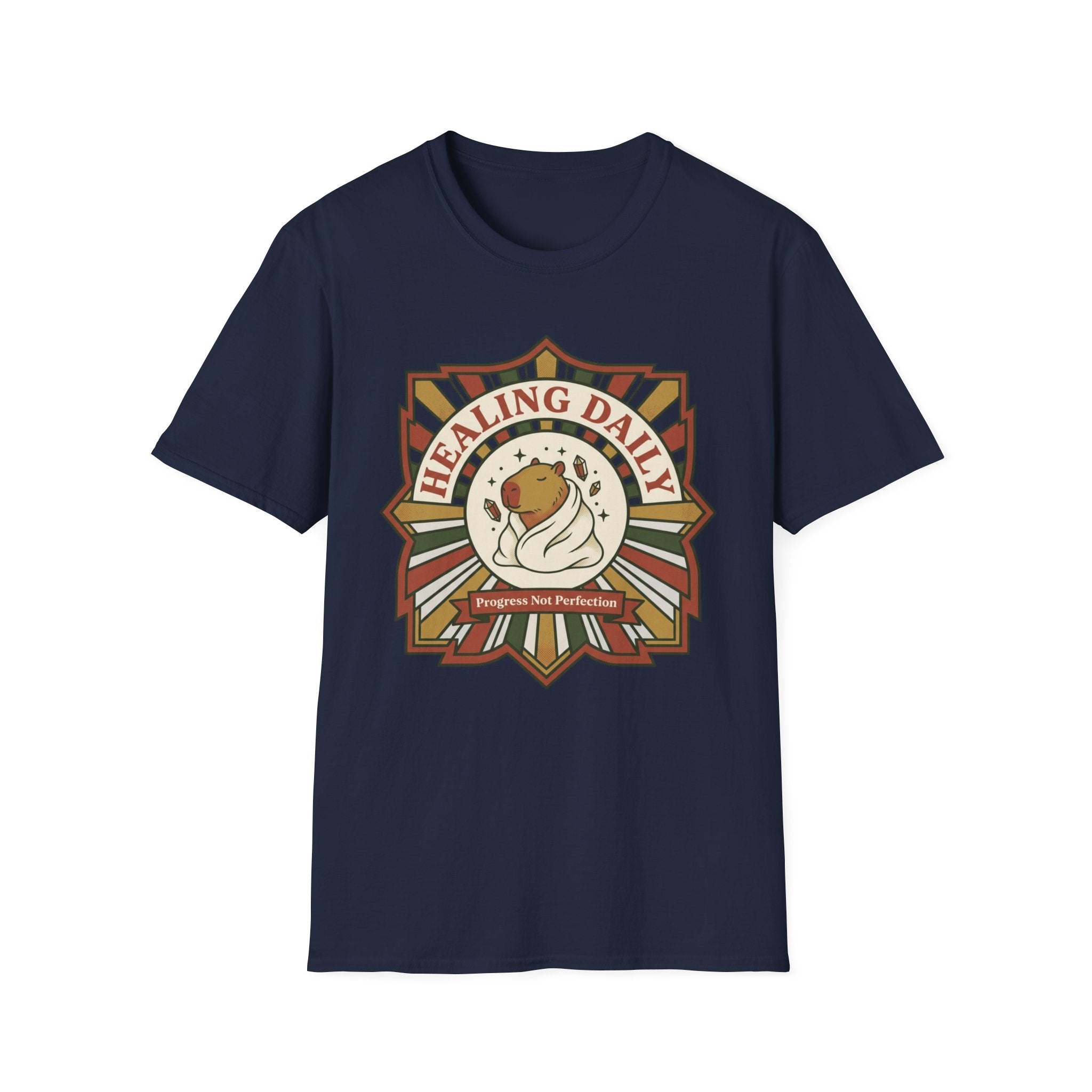 "Healing Daily" Cozy Spiritual Graphic T-Shirt