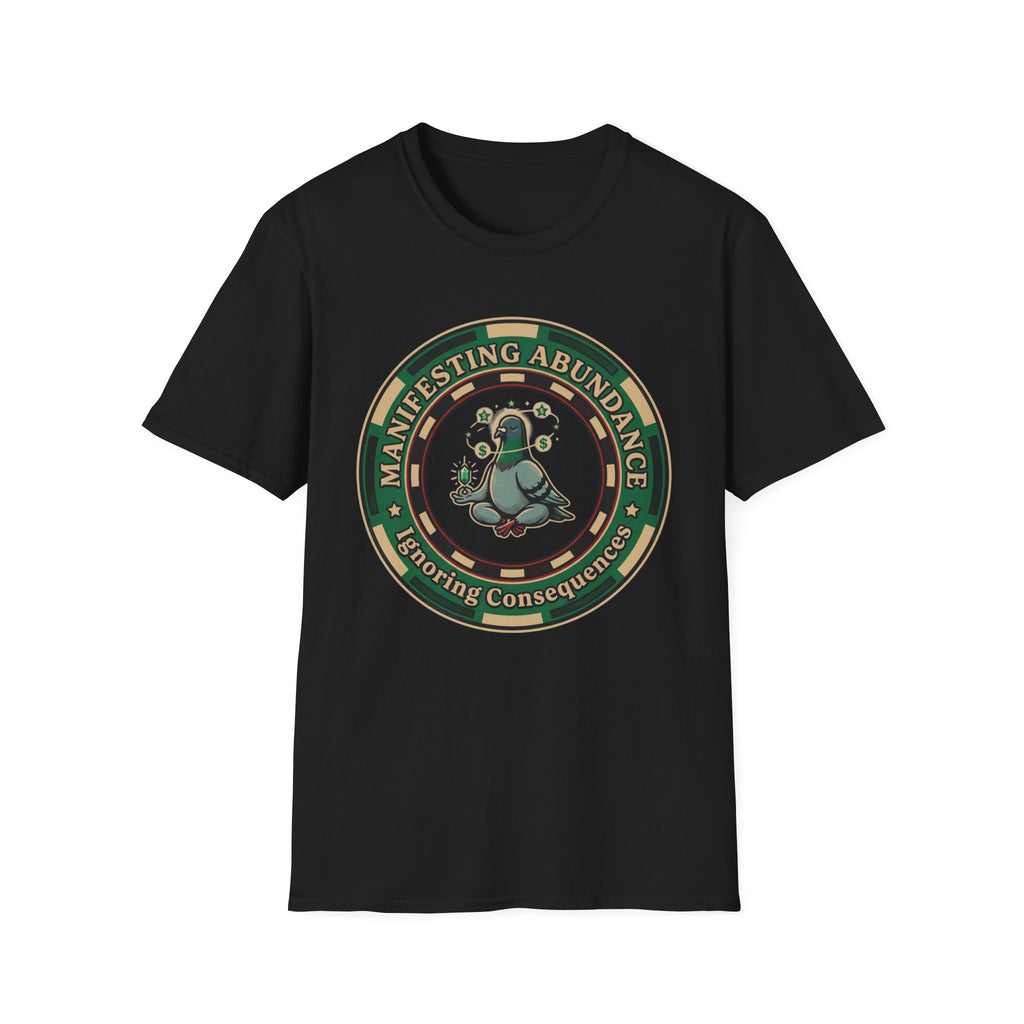 Manifesting Abundance T-Shirt | Cute Pigeon Money Luck Graphic Tee