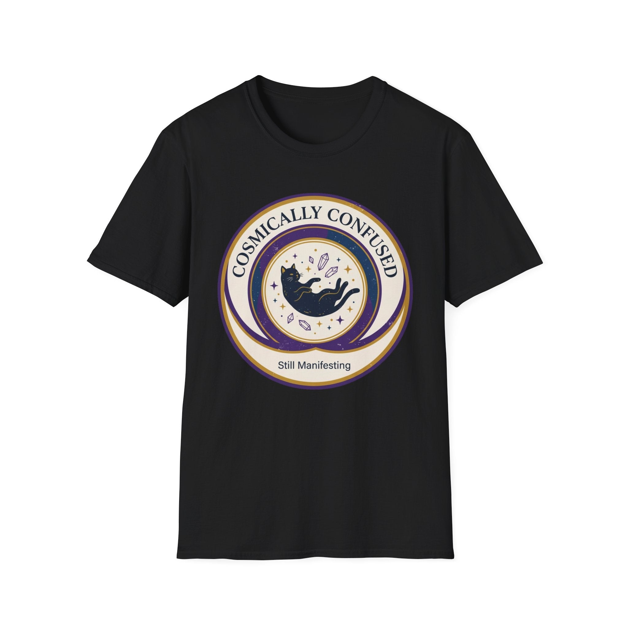 Cosmically Confused Cat T-Shirt | Astrology & Space Vibes Tee