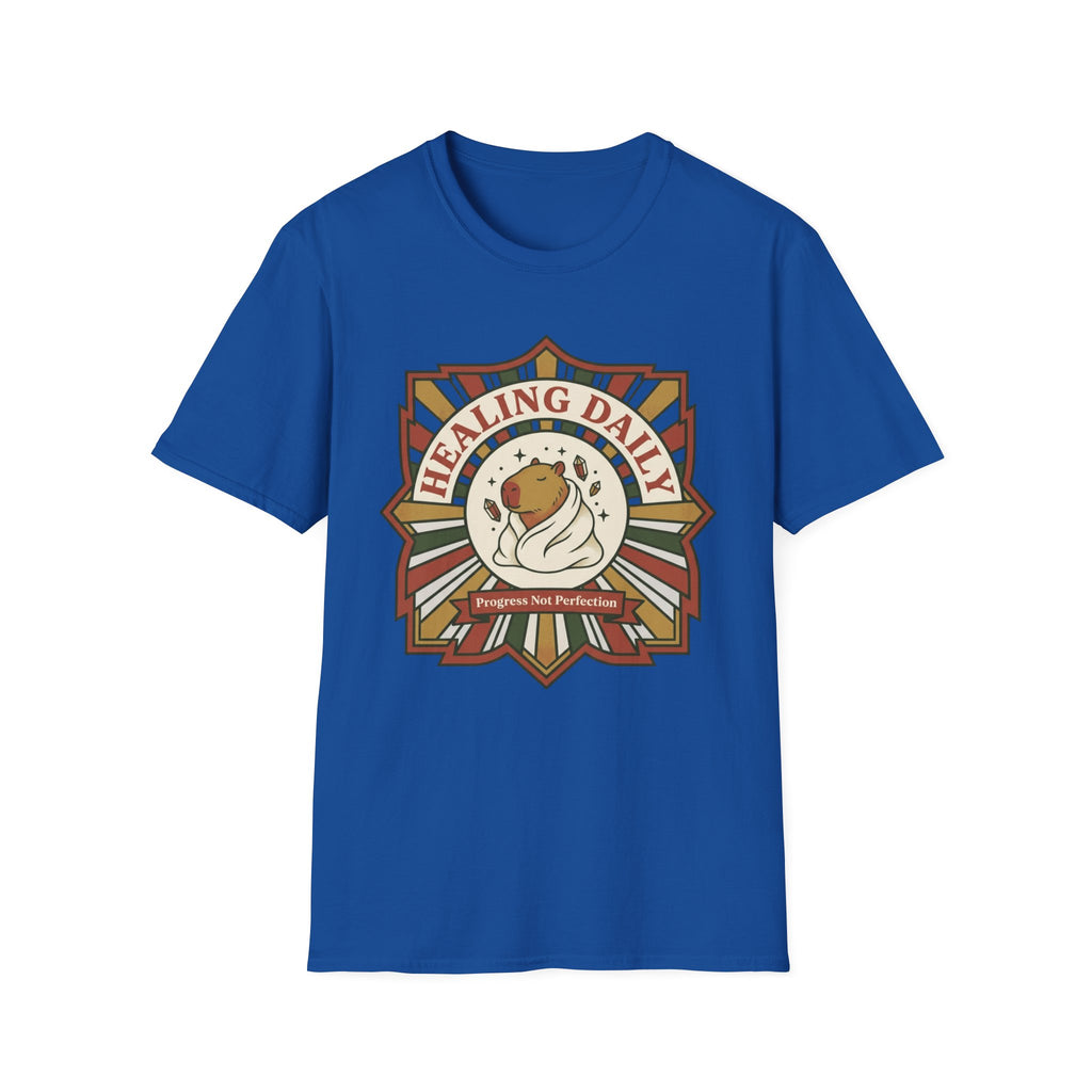 "Healing Daily" Cozy Spiritual Graphic T-Shirt