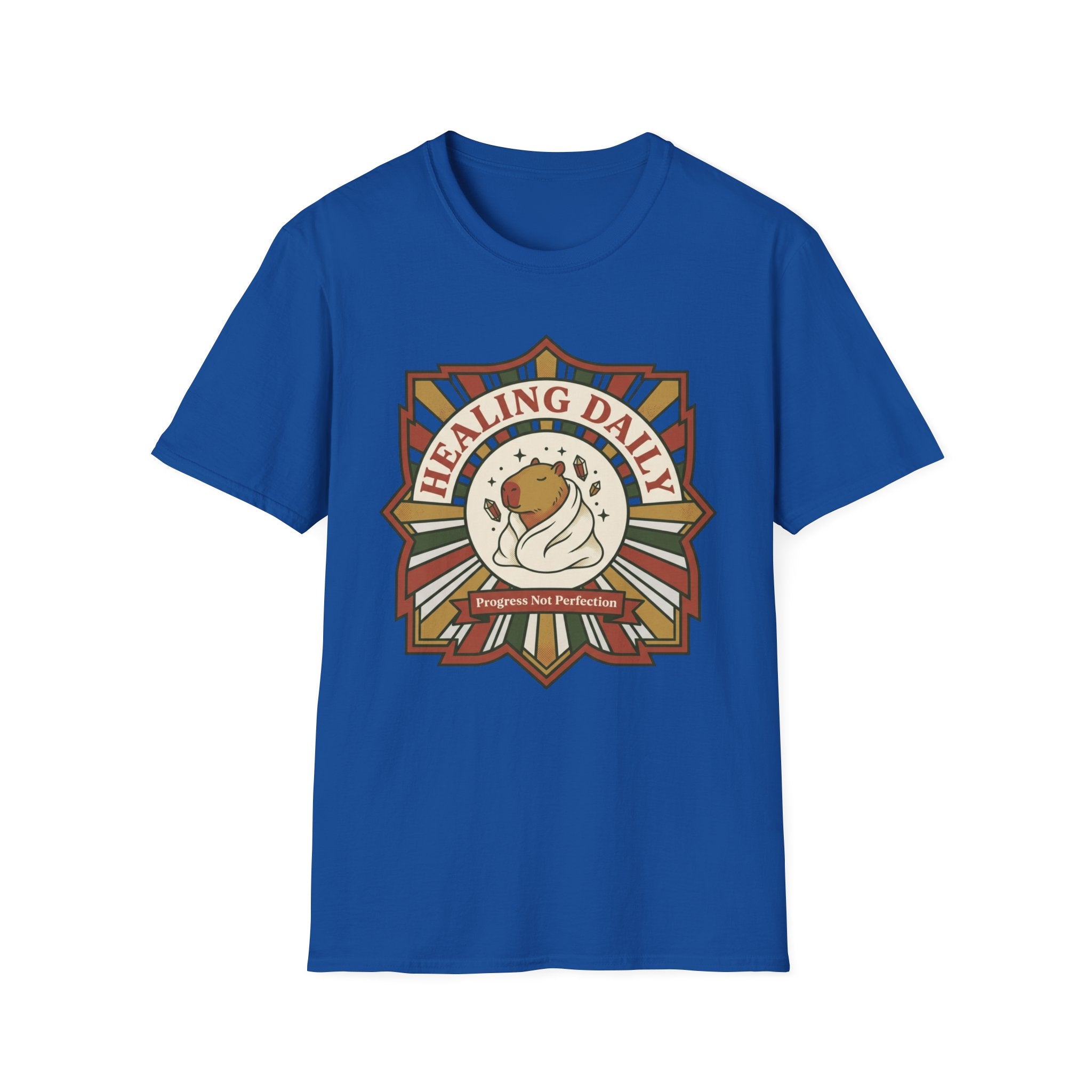 "Healing Daily" Cozy Spiritual Graphic T-Shirt