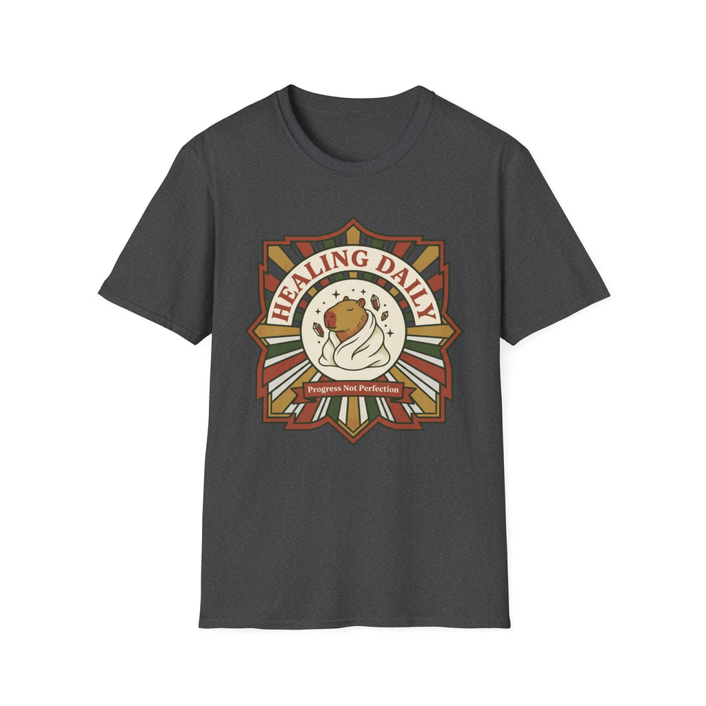 "Healing Daily" Cozy Spiritual Graphic T-Shirt