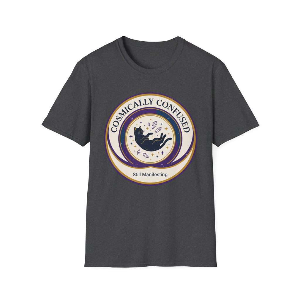 Cosmically Confused Cat T-Shirt | Astrology & Space Vibes Tee