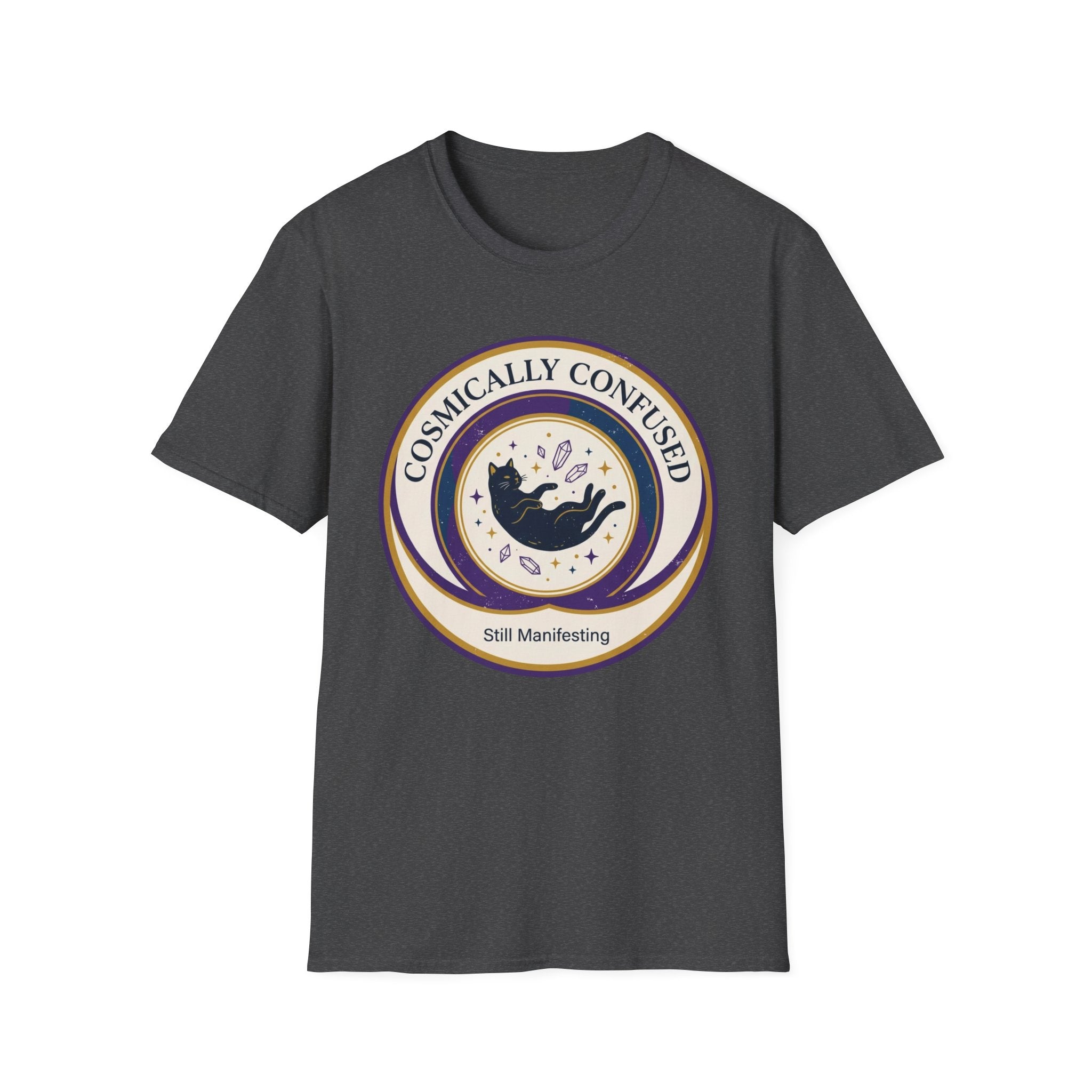Cosmically Confused Cat T-Shirt | Astrology & Space Vibes Tee