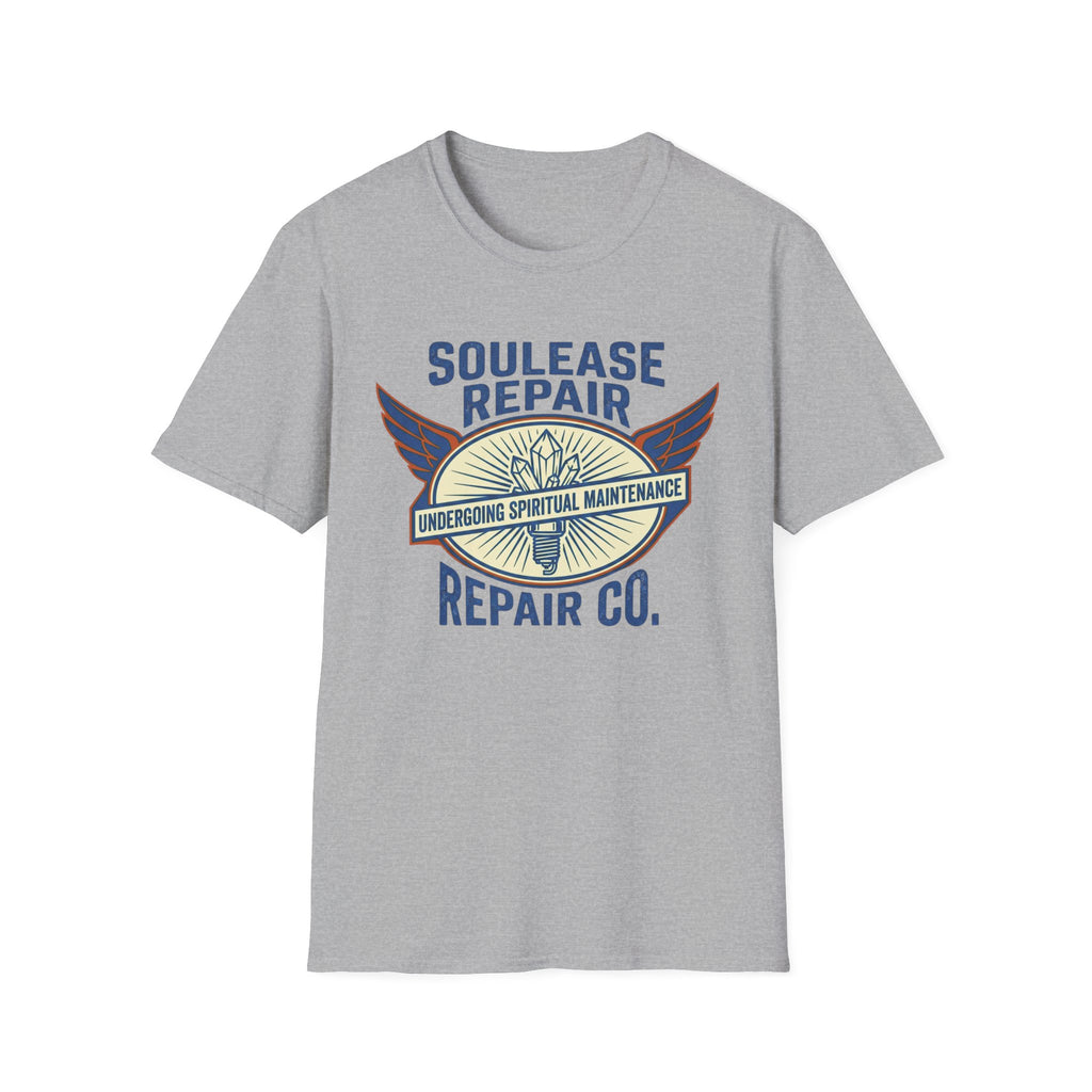 Soulease Repair Tee | “Undergoing Spiritual Maintenance” Vintage Wings T-Shirt