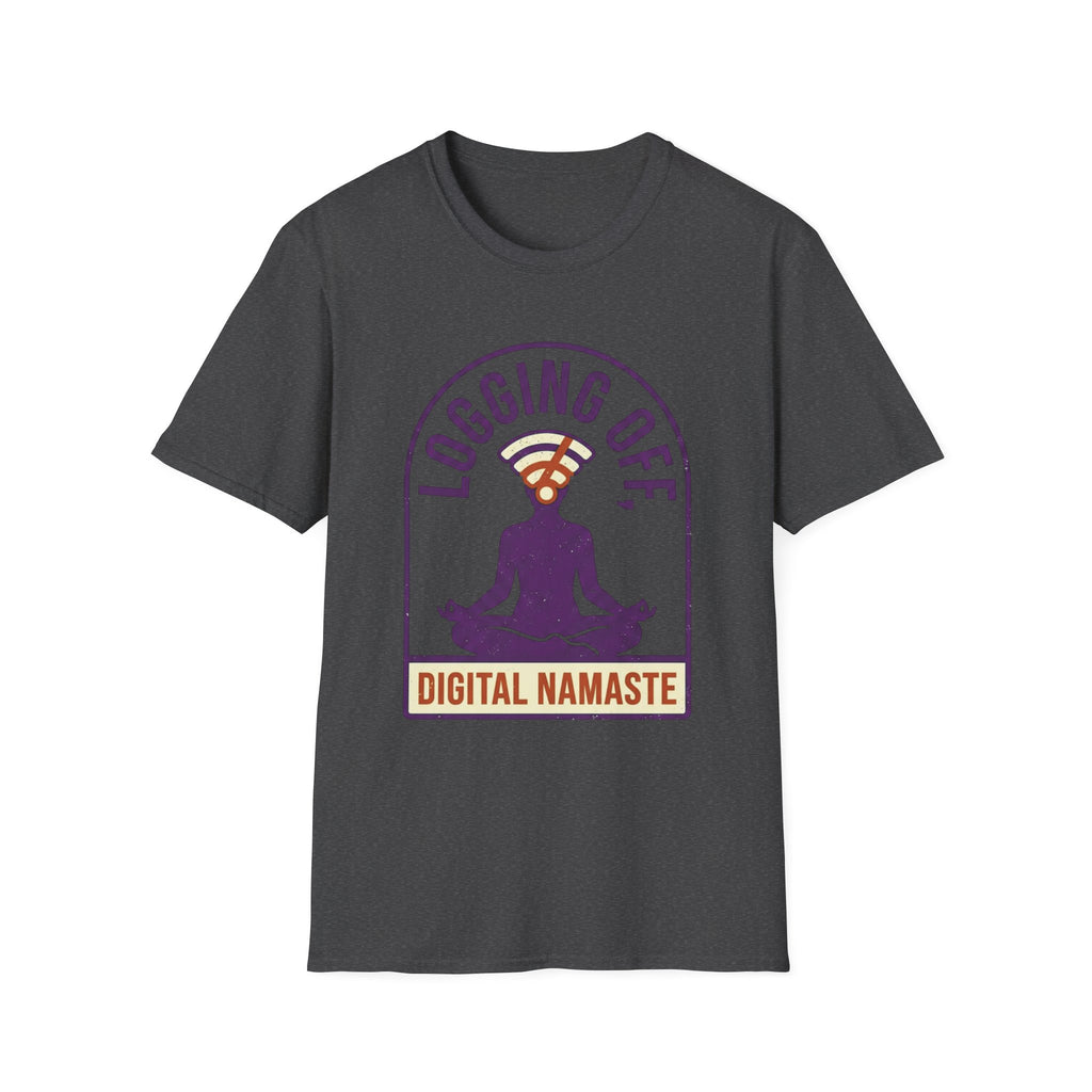 "Logging Off" Digital Namaste Meditation T-Shirt