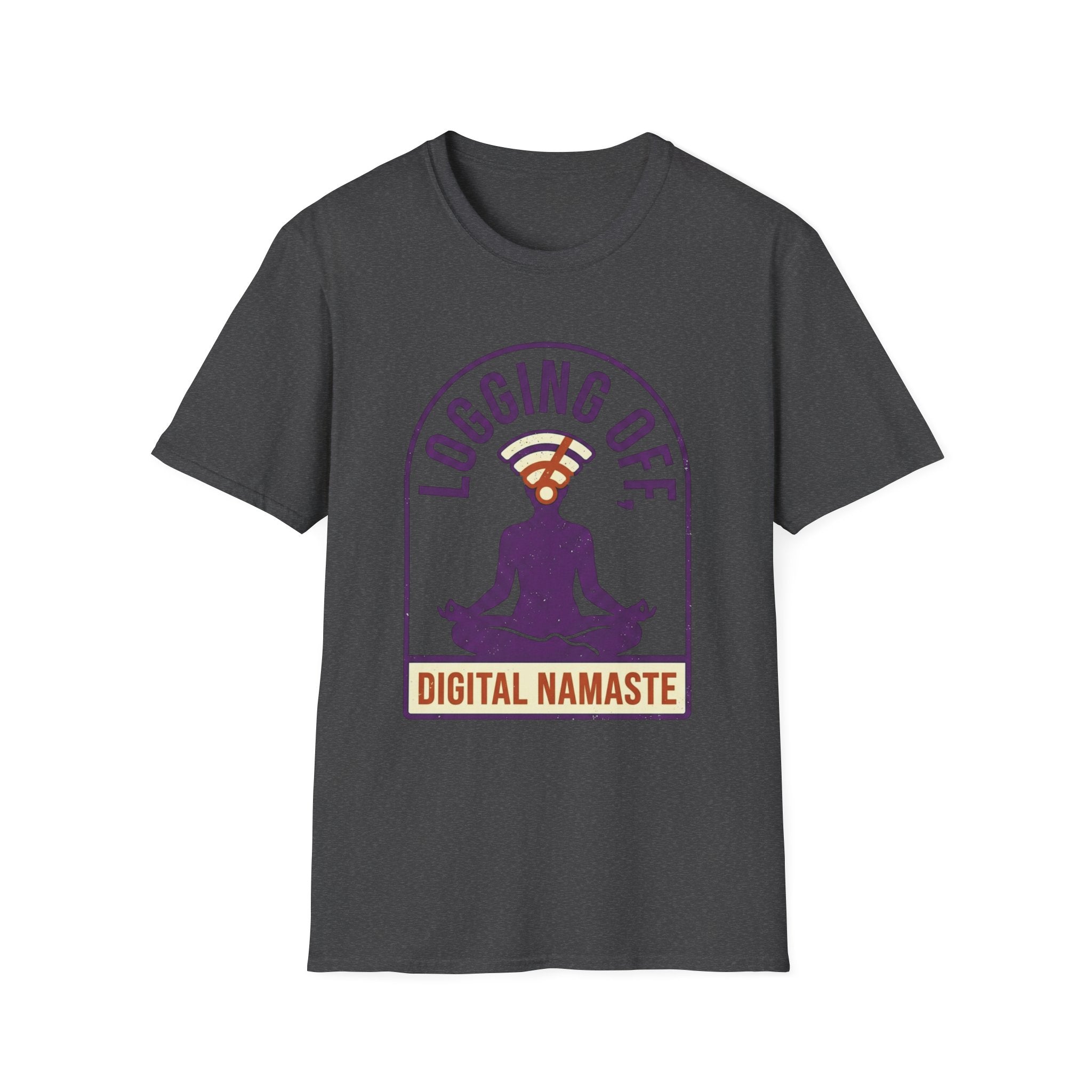 "Logging Off" Digital Namaste Meditation T-Shirt