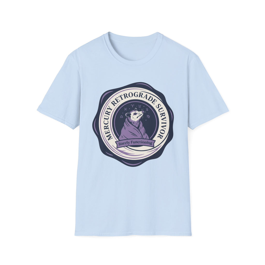 Mercury Retrograde Survivor T-Shirt | Astrologer Zodiac Vintage Badge Tee