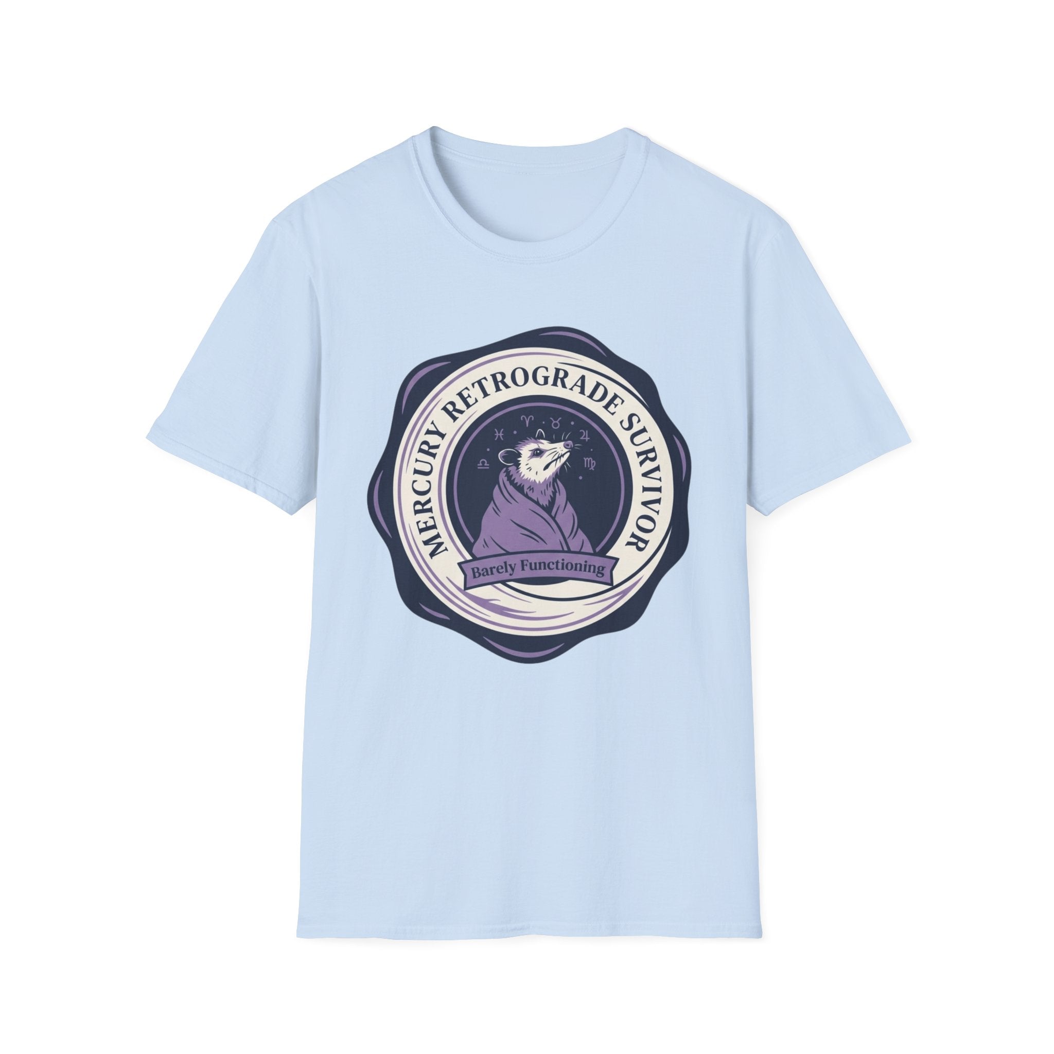Mercury Retrograde Survivor T-Shirt | Astrologer Zodiac Vintage Badge Tee